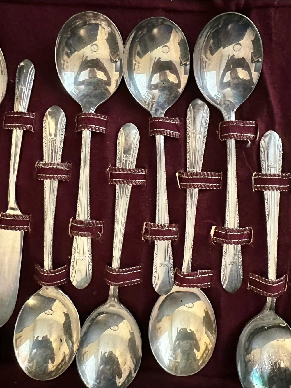 Wm Rogers Silver plated spoons, knives and forks. IS